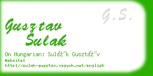 gusztav sulak business card